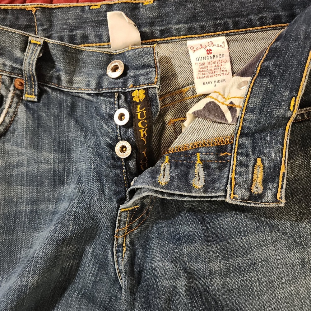 Lucky Brand Easy Rider Jeans Womens 6/28 Made USA Bootcut Y2K Gene Montesano - Picture 4 of 11